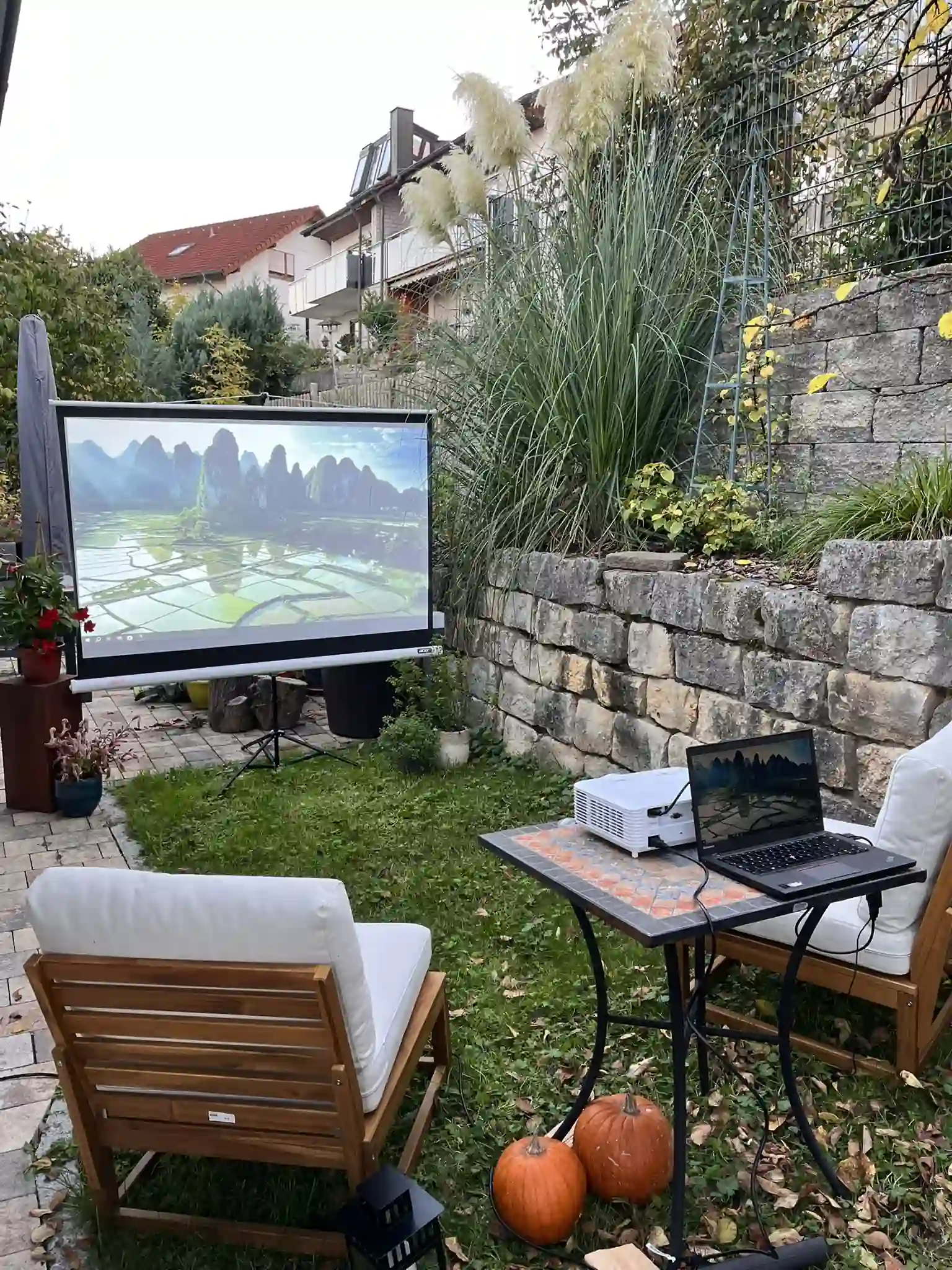 Garten Filmabend Beamer Stuttgart